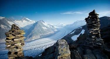 Aletschgletscher Steinmandl