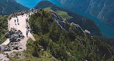 Blick vom Jenner auf Königssee und Watzmann.