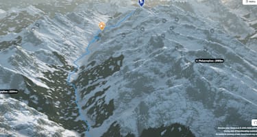 3-D-Ansicht der Skitour zur Birkkarspitze