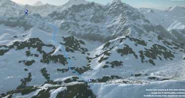 3-D-Ansicht der Skitour zum Bunderspitz