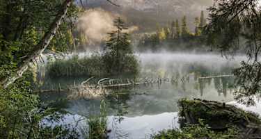 Mystische Stimmung am Crestasee