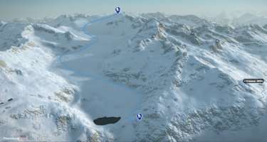 3-D-Ansicht der Skitour Dammastock