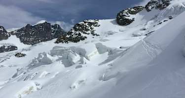 Aufstieg über den Gletscher