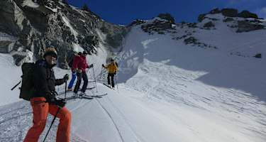 Abfahrt von der Hinteren Jamspitze