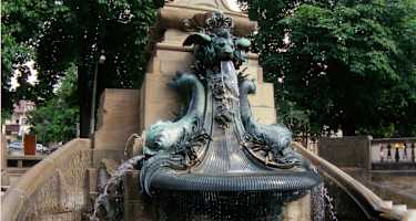 Galatea Brunnen am Eugensplatz, 1890 von Otto Rieth entworfen, in Stuttgart