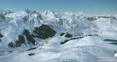 3-D-Ansicht der Skitour auf das Gamsspitzl