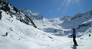 Winterwonderland auf der Freerideabfahrt Gentianes