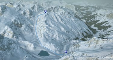3-D-Ansicht der Skitour Giglistock von Steingletscher