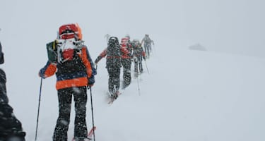 Am Beginn der Steilpassage unterhalb der Schiena dell‘Asino
