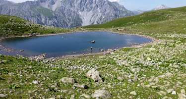Kaltenbergsee auf der Verwallrunde vom Montafon zum Arlberg