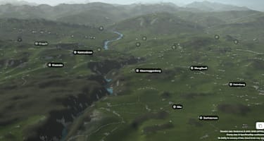 3-D-Ansicher der Kanutour auf der Sense