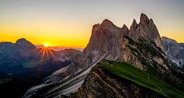 Blick von der Seceda auf die Fermedatürme