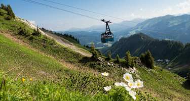 Mit der Walmendingerhornbahn die Aussicht genießen.