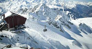 Blick auf die Mont Fort Piste