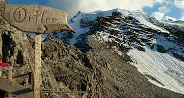 Der Ortler von der Payerhütte aus gesehen.