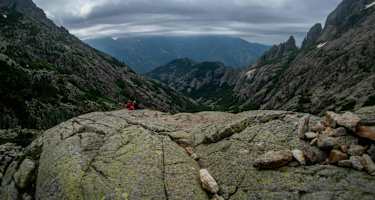 Blick Richtung Vizzavona von unterhalb des Monte d’Oro.