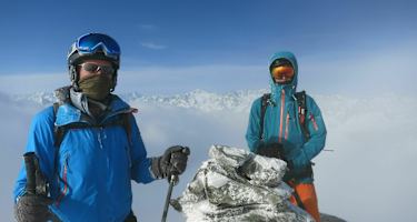 Am Gipfel des Pizzo Centrale