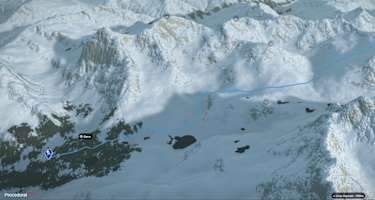 3-D-Ansicht der Skitour Pizzo della Valle vom Rifugio Saoseo
