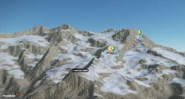 3-D-Ansicht der Bergtour Punta Giordani