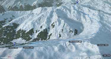 Übersicht Skitour Rastkogel