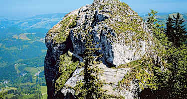 Ein kühner Gratzacken: Der »Steinerne Jäger« am Westrücken des Schiefersteins.