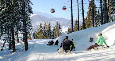 Schlitteln von Scharmoin nach Canols