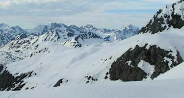 Typisches Gelände oberhalb des Flexenpasses