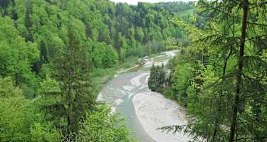 Blick auf die Sense bei der Grasburg