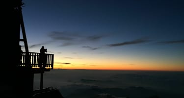 Traumhafte Aussicht von der Margherita Hütte aus.