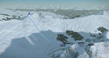 3-D-Ansicht der Skitour Tällihorn