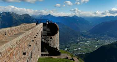 Die Kirche Santa Maria degli Angeli thront am Anfang der Tour auf dem Mote Tamaro.