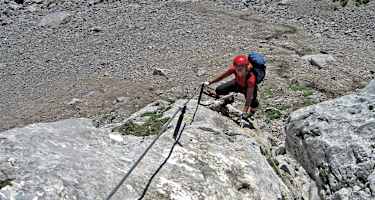 Tassilo-Klettersteig - Einstieg mit Rampe