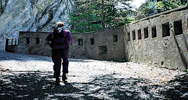 Festungsmauer bei der Luzisteig.