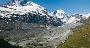 Matterhorn und Dent d’Hérens mit ihren imposanten Nordwänden.
