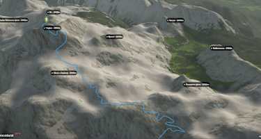 3-D-Ansicht der Wanderung Trenta - Triglav