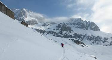 Aufstieg am Fusse des Sunnig Bergs