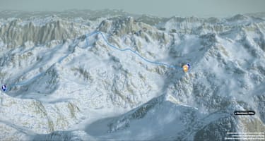 3-D-Ansicht der Skitour Urner Haute Route - Etappe 4: Vom Alpin Center Sustenpass zur Sustlihütte