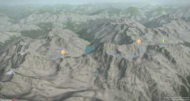 Übersicht Etappe 3 von der Darmstädter Hütte zur Niederelbehütte