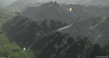 Übersicht Etappe 5 von der Edmund-Graf-Hütte nach Pettneu