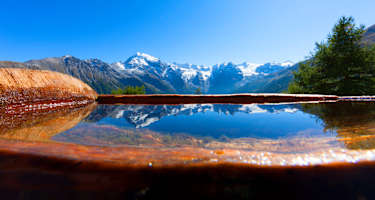 Der Blick auf die Ortlergruppe ist allgegenwärtig