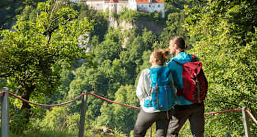 Wanderer am Bandfelsen 