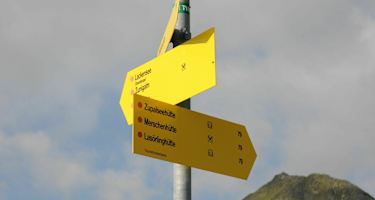 Beschilderung am Lasörling Höhenweg