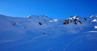 Abfahrt vom Sonnwendkogel