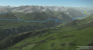 3-D-Ansicht der MTB-Tour Alpine Bike - Etappe 8: Lumbrein - Disentis