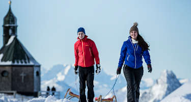 Rodeln von der Aueralm