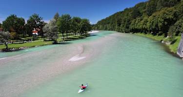Mit dem Kajak auf der Isar