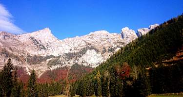 Ausblick vom Gasthaus Bodenbauer auf das Hochschwabmassiv
