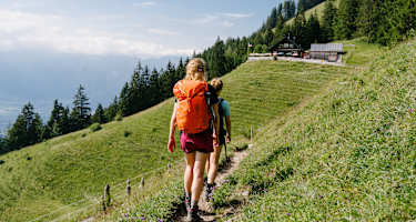 Etappe zwei der Route 66 in Liechtenstein: Das Etappenziel, die Gafadurahütte, ist in Sicht
