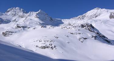 Piz Buin Gruppe von der Wiesbadener Hütte im Frühjahr