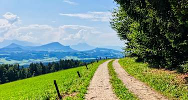 Blick Richtung Salzburg mit Staufen und Gaisberg